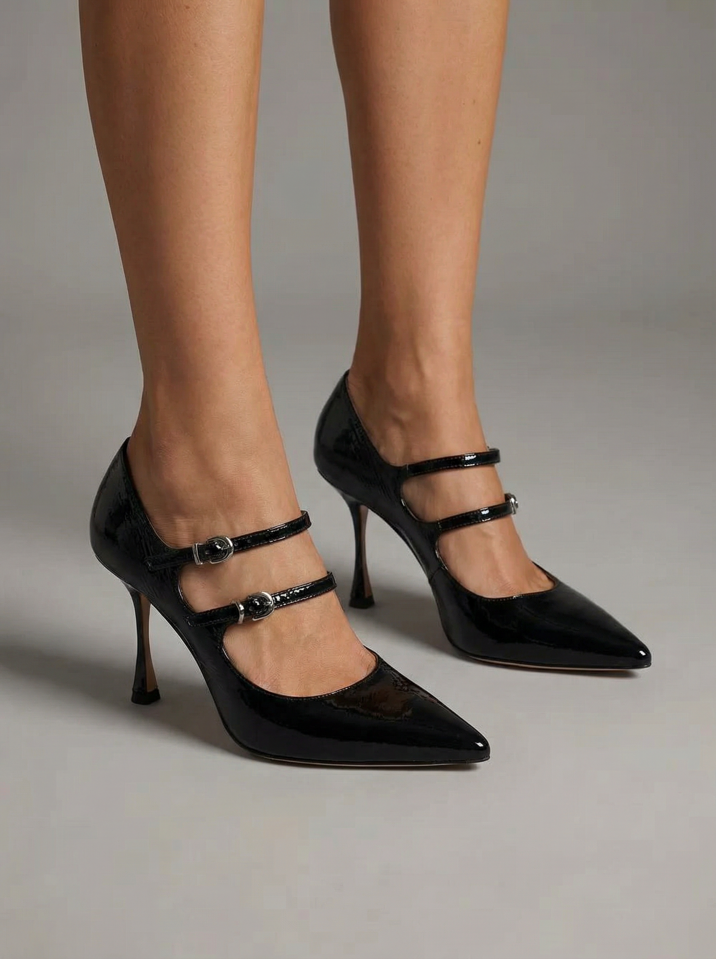 Bella Notte – Black Court Shoes with Stable Double Strap
